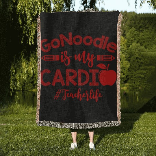 GoNoodle is My Cardio Teacher Life Funny Woven Blankets
