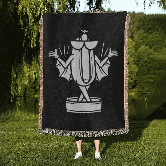 Bat Hotdog Woven Blankets
