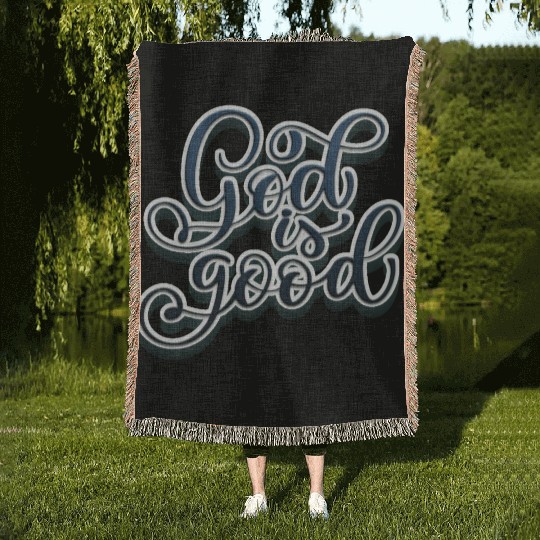 God is Good Woven Blankets