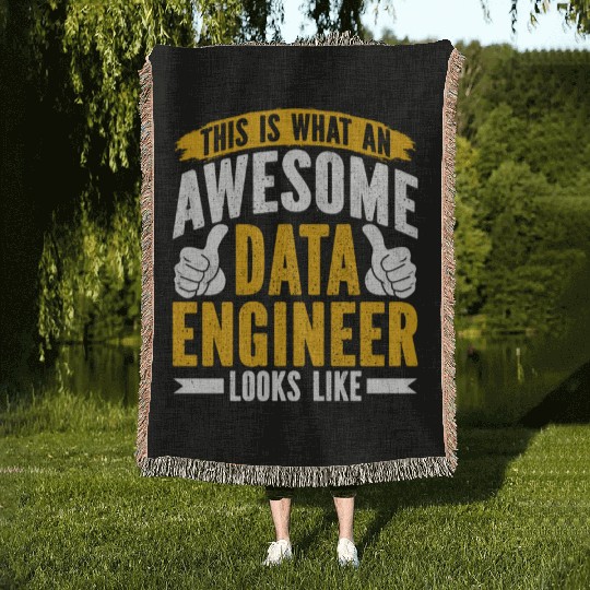 Data Engineer Funny Data Analyst Specialist Woven Blankets
