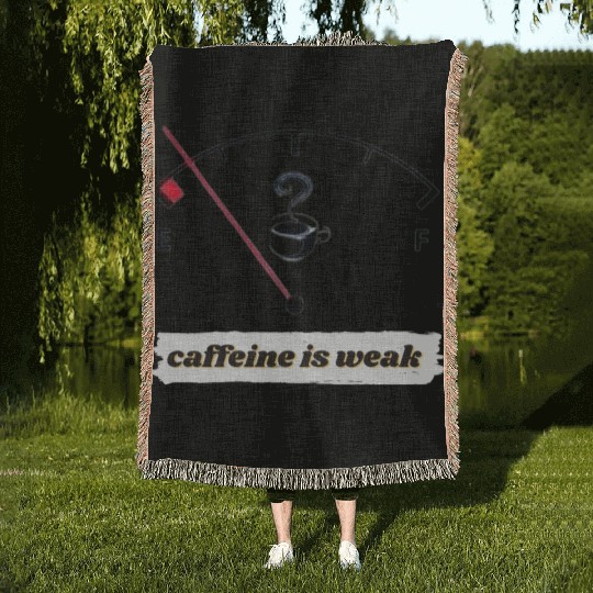 caffeine est faible Woven Blankets