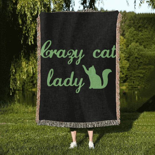 Crazy Cats LOVER Lady Woven Blankets