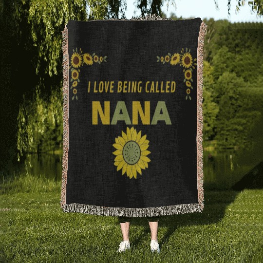 i love being called nana Woven Blankets