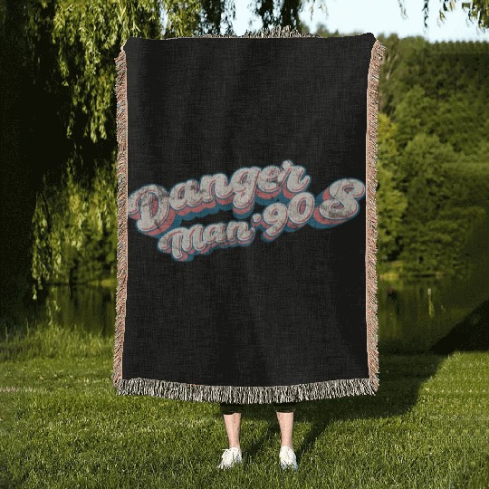 Danger 90s man Woven Blankets