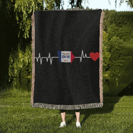 Iowa Heartbeat Gift Woven Blankets
