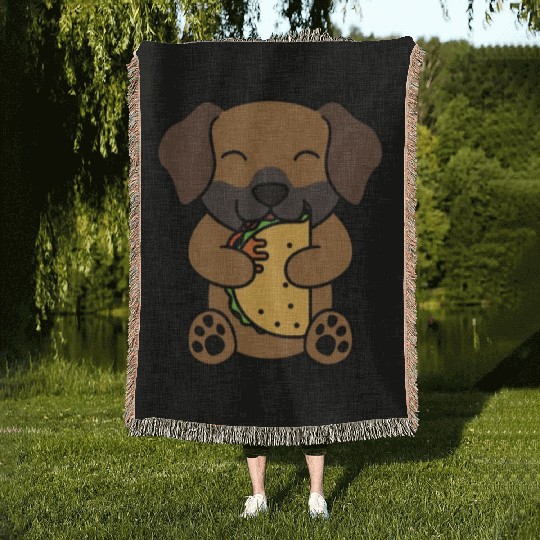 Rhodesian Ridgeback Taco Lover Woven Blankets