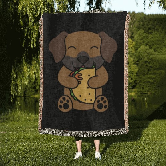 Rhodesian Ridgeback Taco Lover Woven Blankets