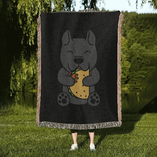 Cane Corso Taco Lover Woven Blankets