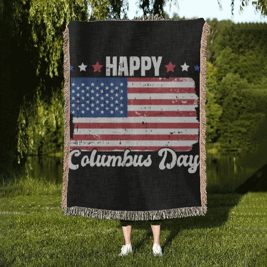 Columbus Day Italian Pride Woven Blankets