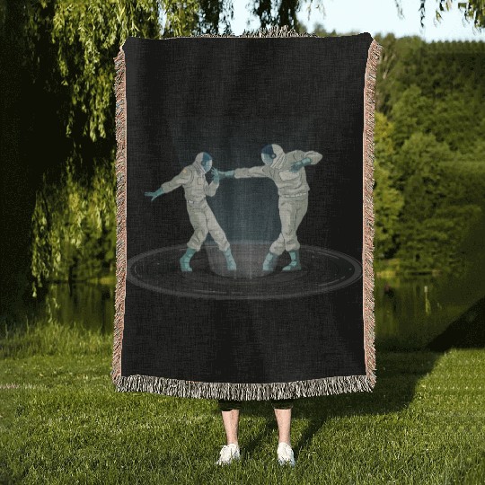 Dancing Astronauts Woven Blankets