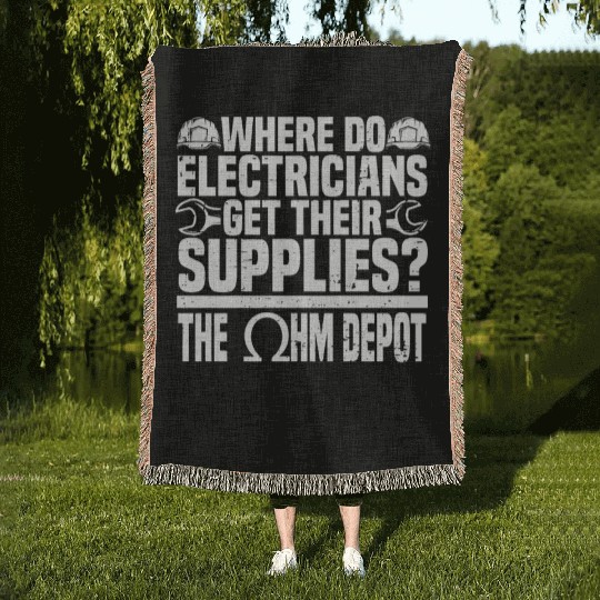 Electrician Electrical Engineer Lineman Woven Blankets