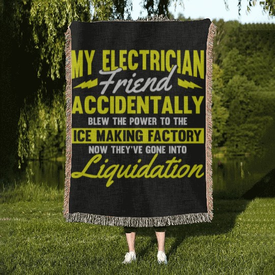 Electrician Electrical Engineer Lineman Woven Blankets