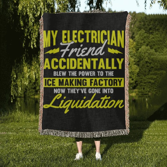 Electrician Electrical Engineer Lineman Woven Blankets