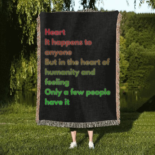 Heart It happens to anyone Woven Blankets