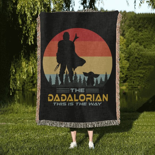 Funny The Dadalorian This is The Way,Fathers Day Woven Blankets