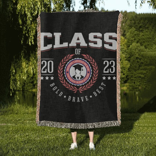 Class of 2023 Female Graduation Day Woven Blankets