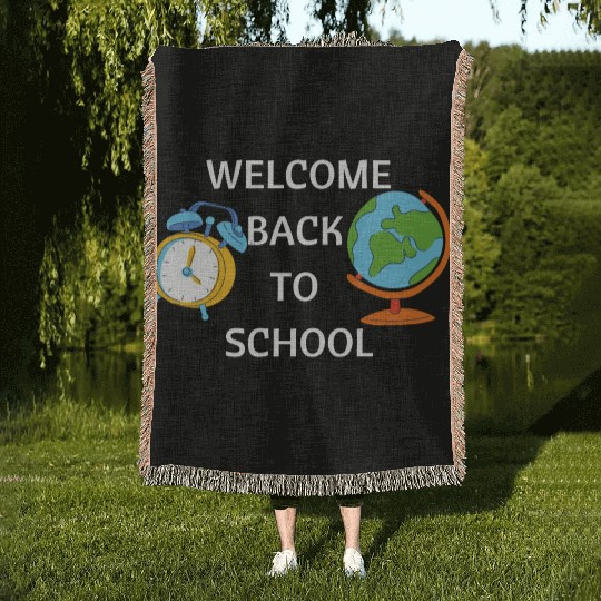 Welcome Back To School Teacher Life Preschool Woven Blankets