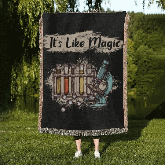 Science it's like magic, back to school Woven Blankets