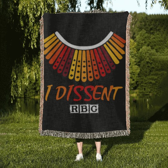 I dissent RBG Woven Blankets