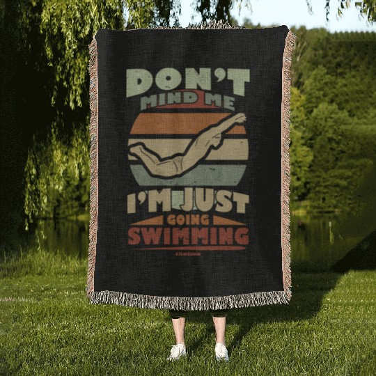 Swimming lifeguard swimming course outdoor pool gi Woven Blankets