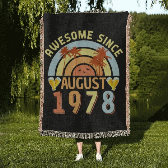 August 1978 Retro Woven Blankets