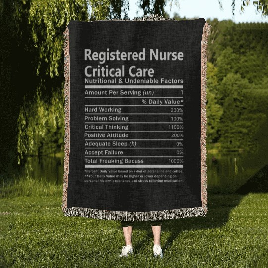 Registered Nurse Critical Care Woven Blankets - Nutrition