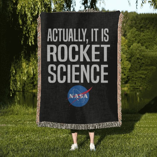 Actually It Is Rocket Science Graphic Woven Blankets NASA