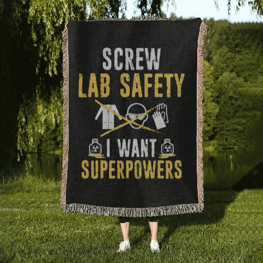 Biology Screw Lab Safety Biologist Chemist Science Woven Blankets