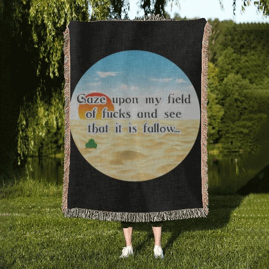 No Fucks Given I Dont Care Fuck Off No F*cks Cacti Woven Blankets