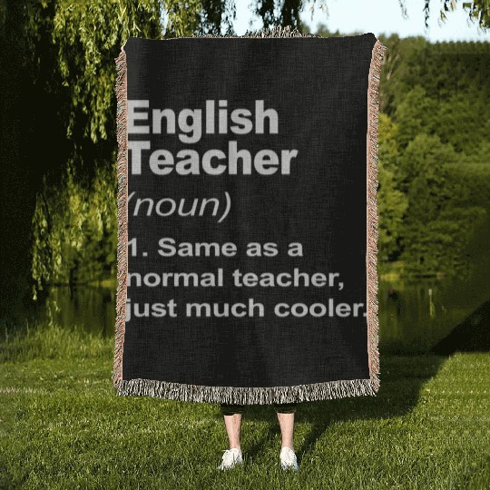 English Teacher Definition Back To School 2023 Woven Blankets