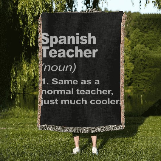 Spanish Teacher Definition Back To School 2023 Woven Blankets