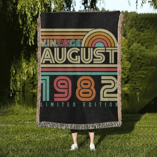 40th Birthday August 1982 Woven Blankets