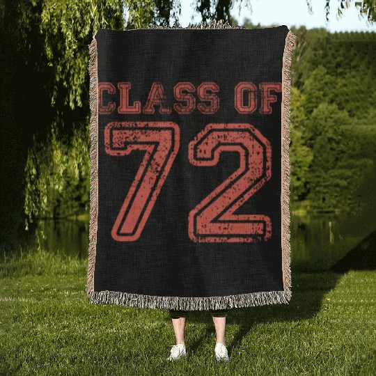 GRADUATION 1972 class of 1972 Woven Blankets