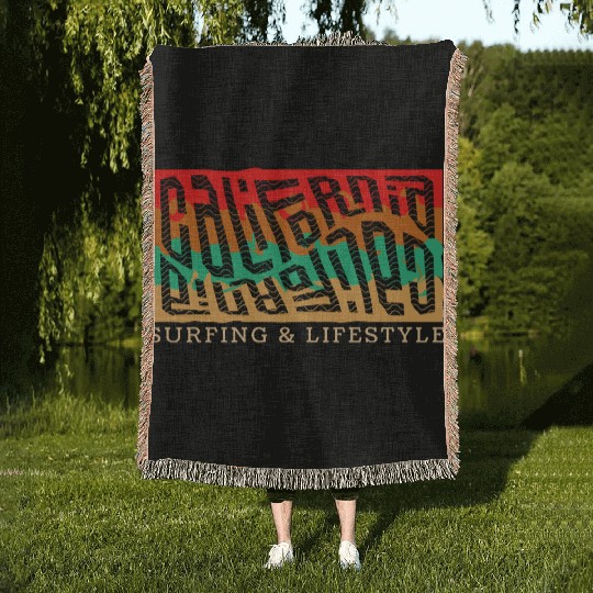 California Surfing and Lifestyle Woven Blankets