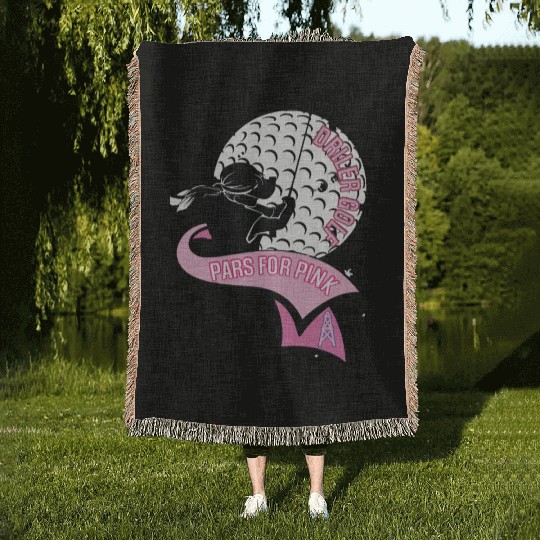 Pars for Pink Driller Girls Golf Woven Blankets