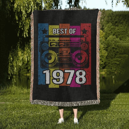 Best of 1978 Stereo Radio Cassette Player Birthday Woven Blankets