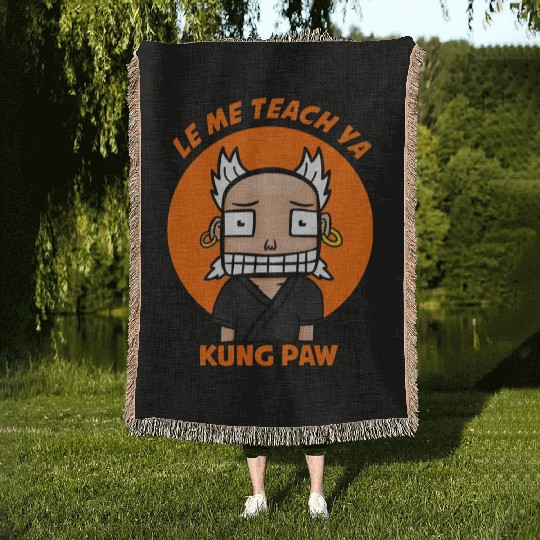 Let me Teach you kung fu Woven Blankets