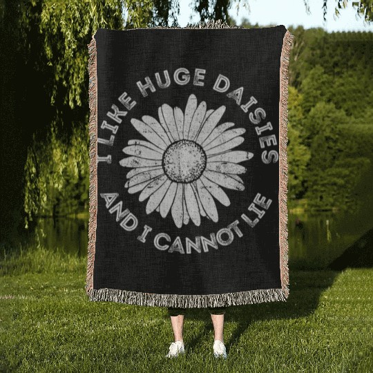 Daisy Garden Gardening Gardener Woven Blankets