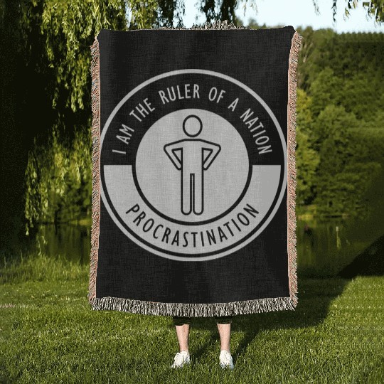 DWX- PROCRASTINATION Woven Blankets