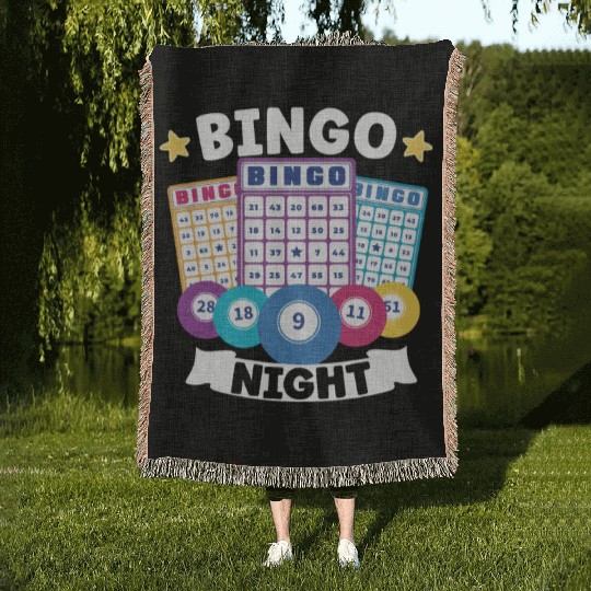Bingo Card Game Grandma Bingo Player Bingo Cards Woven Blankets