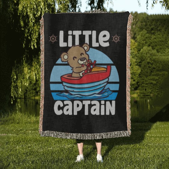 Sailing Sailboat Boating Kid Child Yacht Boat Woven Blankets