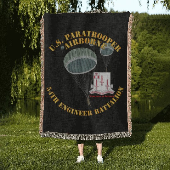 Army US Paratrooper 54th Engineer Battalion X 300 Woven Blankets