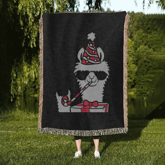 Birthday No Drama Llama Woven Blankets