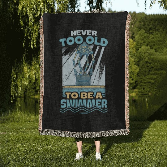 Swimming lifeguard swimming course outdoor pool gi Woven Blankets