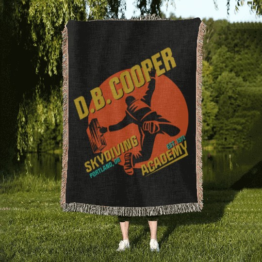 DB Cooper Skydiving Academy Woven Blankets