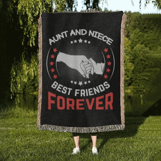 Aunt and Niece Best Friends Forever Woven Blankets