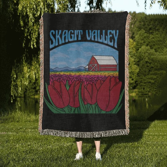 Skagit Valley Tulips Skagit Valley Tulips gift ins Woven Blankets