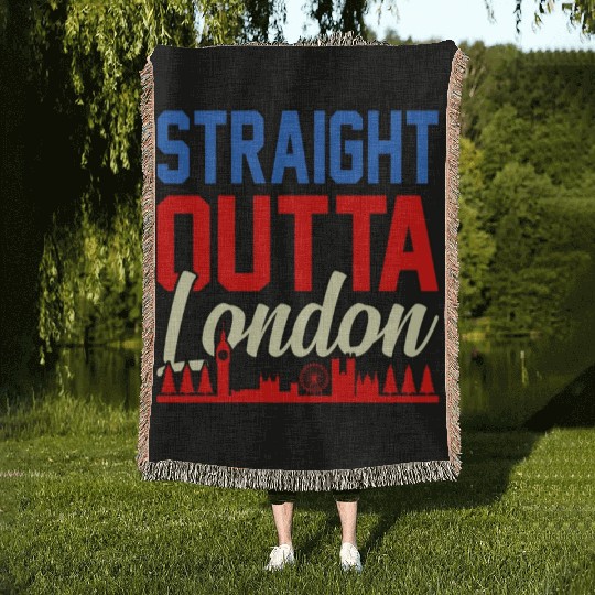 London Funny Gift Idea Woven Blankets