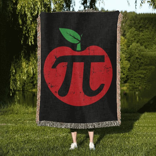 Pi Day Apple Pie Pun 3 14 Cute Math Lover Teacher Woven Blankets
