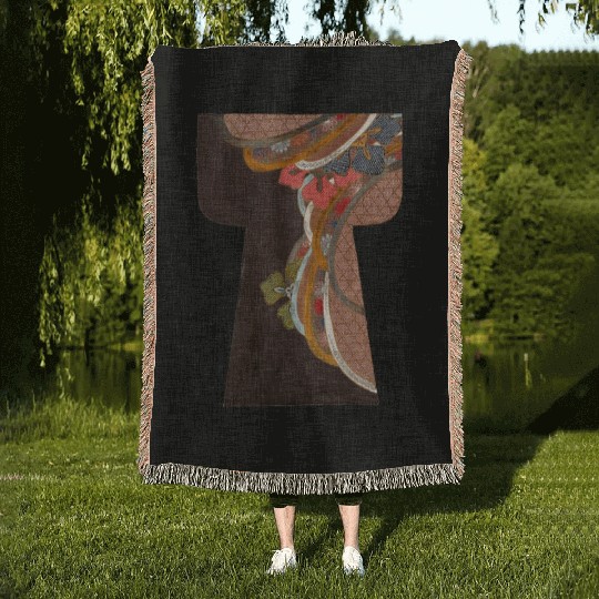 Kimono old fabric design Woven Blankets